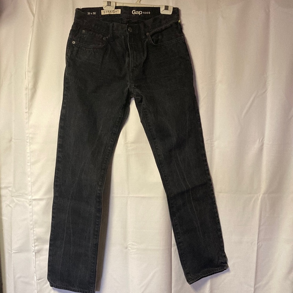 Gap 1969 black denim 30x32 straight leg